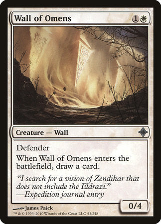 Wall of Omens [Rise of the Eldrazi] | Exor Games Truro