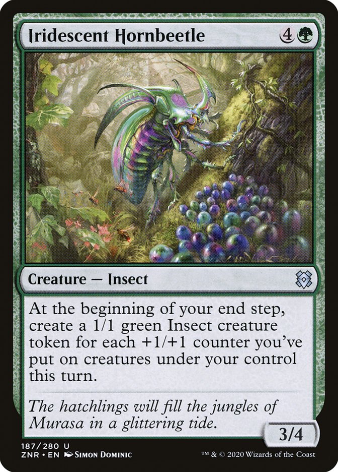 Iridescent Hornbeetle [Zendikar Rising] | Exor Games Truro