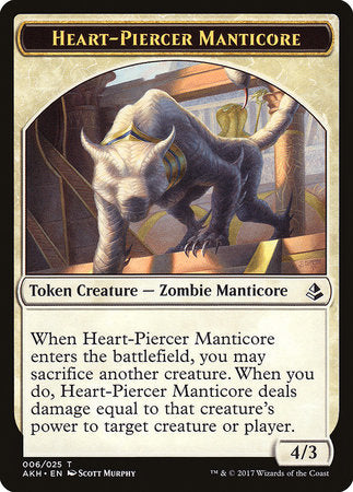 Heart-Piercer Manticore Token [Amonkhet Tokens] | Exor Games Truro