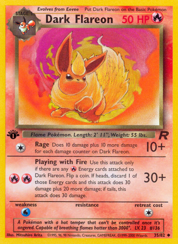 Dark Flareon (35/82) [Team Rocket 1st Edition] | Exor Games Truro