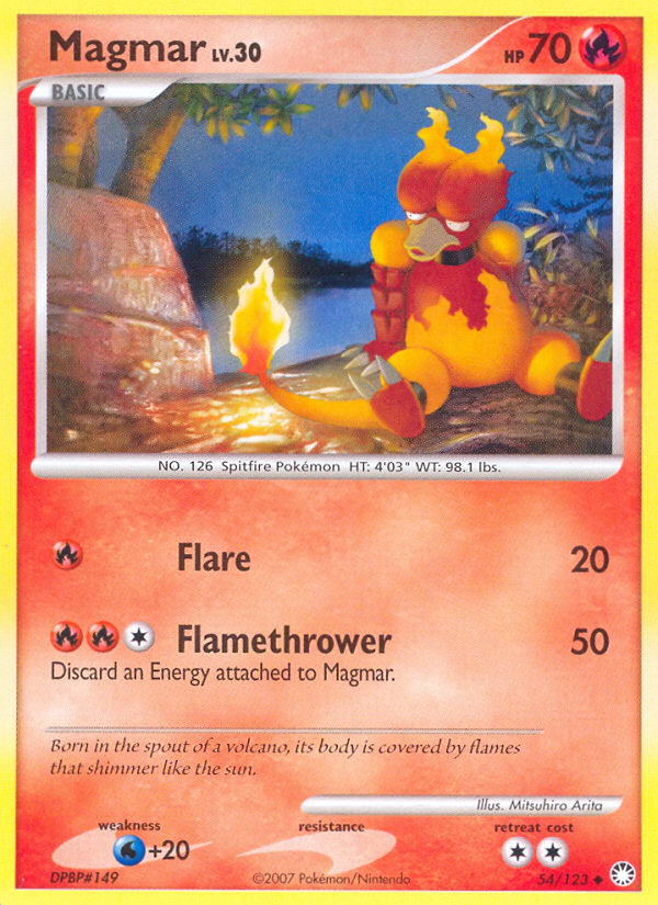 Magmar (54/123) [Diamond & Pearl: Mysterious Treasures] | Exor Games Truro