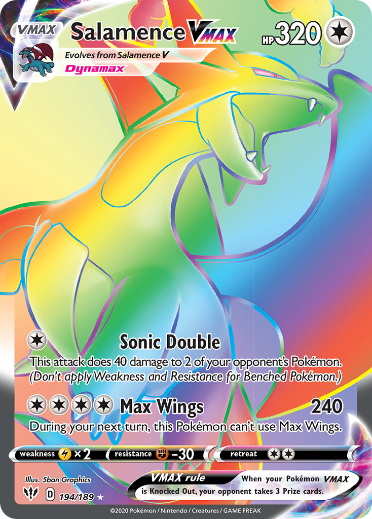 Salamence VMAX (194/189) [Sword & Shield: Darkness Ablaze] | Exor Games Truro