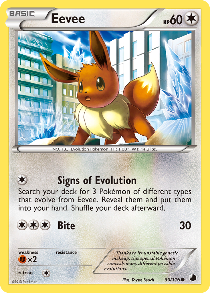 Eevee (90/116) [Black & White: Plasma Freeze] | Exor Games Truro