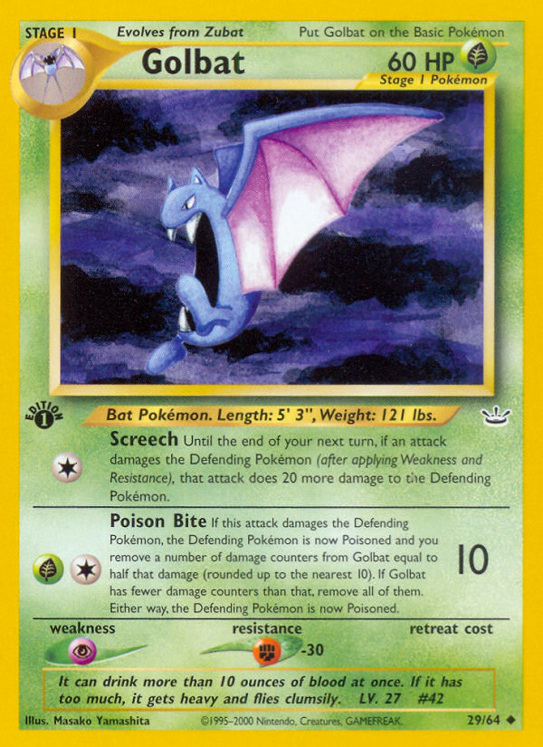 Golbat (29/64) [Neo Revelation 1st Edition] | Exor Games Truro