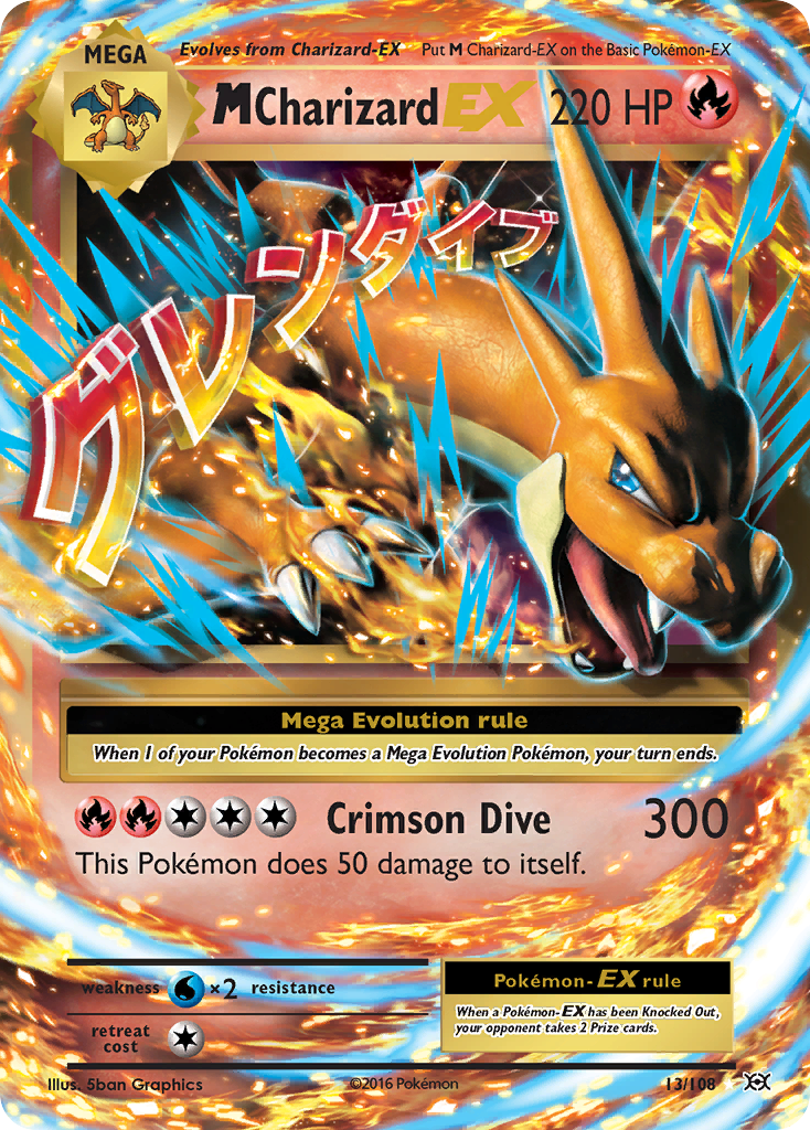 M Charizard EX (13/108) [XY: Evolutions] | Exor Games Truro