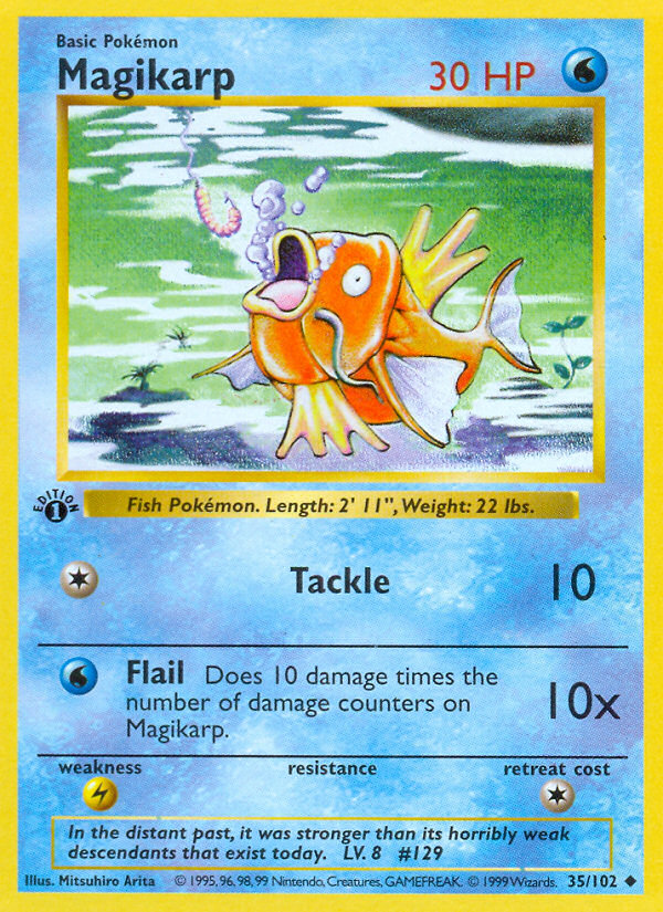 Magikarp (35/102) (Shadowless) [Base Set 1st Edition] | Exor Games Truro