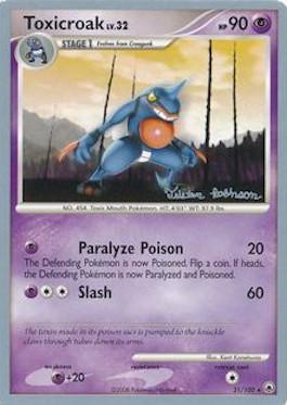 Toxicroak LV.32 (31/100) (Intimidation - Tristan Robinson) [World Championships 2008] | Exor Games Truro
