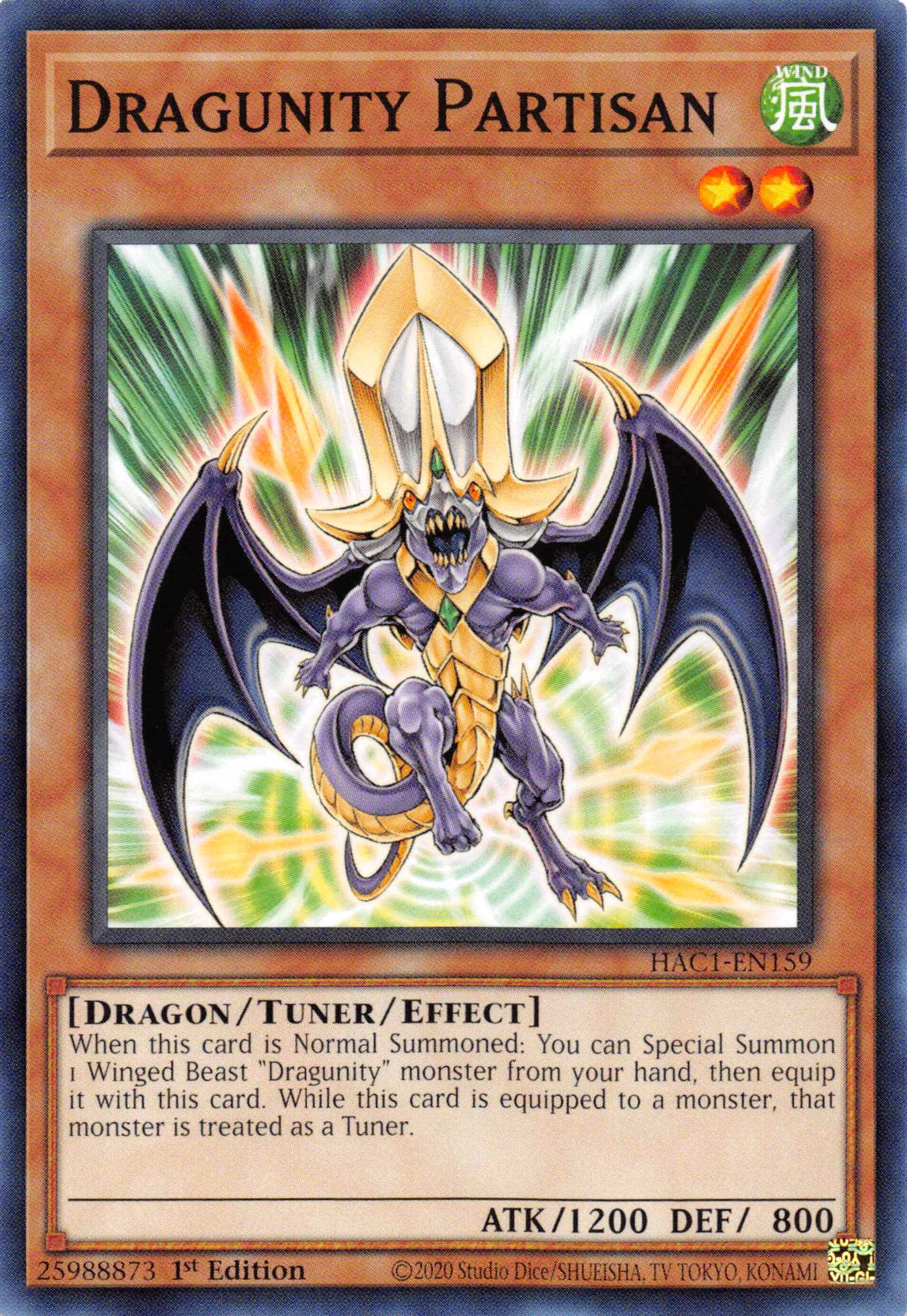 Dragunity Partisan (Duel Terminal) [HAC1-EN159] Parallel Rare | Exor Games Truro