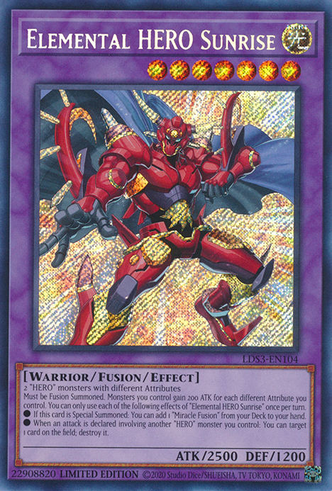 Elemental HERO Sunrise [LDS3-EN104] Secret Rare | Exor Games Truro