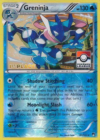 Greninja (40/122) (League Promo 1st Place) [XY: BREAKpoint] | Exor Games Truro