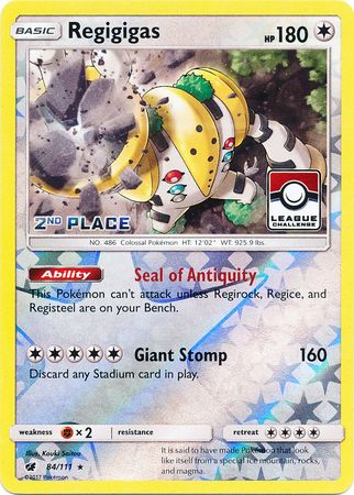 Regigigas (84/111) (League Promo 2nd Place) [Sun & Moon: Crimson Invasion] | Exor Games Truro