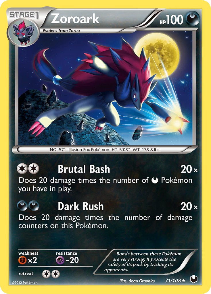 Zoroark (71/108) (Cracked Ice Holo) (Theme Deck Exclusive) [Black & White: Dark Explorers] | Exor Games Truro