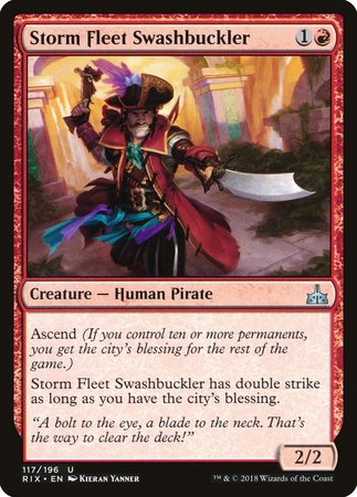 Storm Fleet Swashbuckler [Rivals of Ixalan] | Exor Games Truro