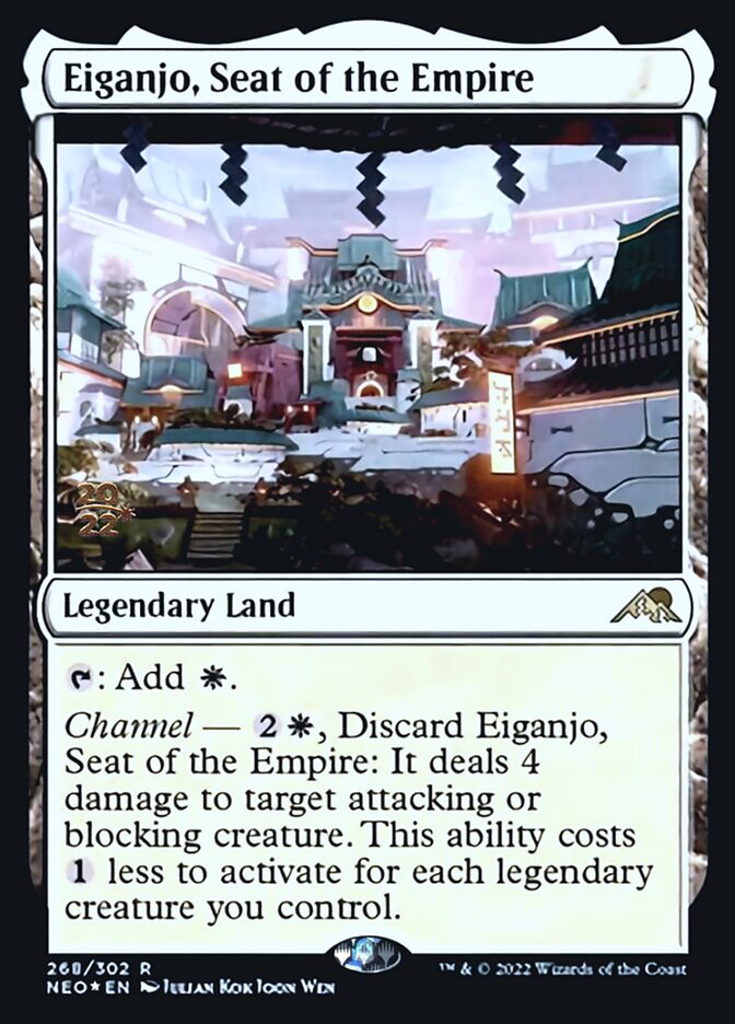 Eiganjo, Seat of the Empire [Kamigawa: Neon Dynasty Prerelease Promos] | Exor Games Truro