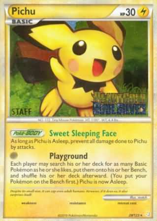 Pichu (28/123) (Staff Prerelease Promo) [Nintendo: Black Star Promos] | Exor Games Truro