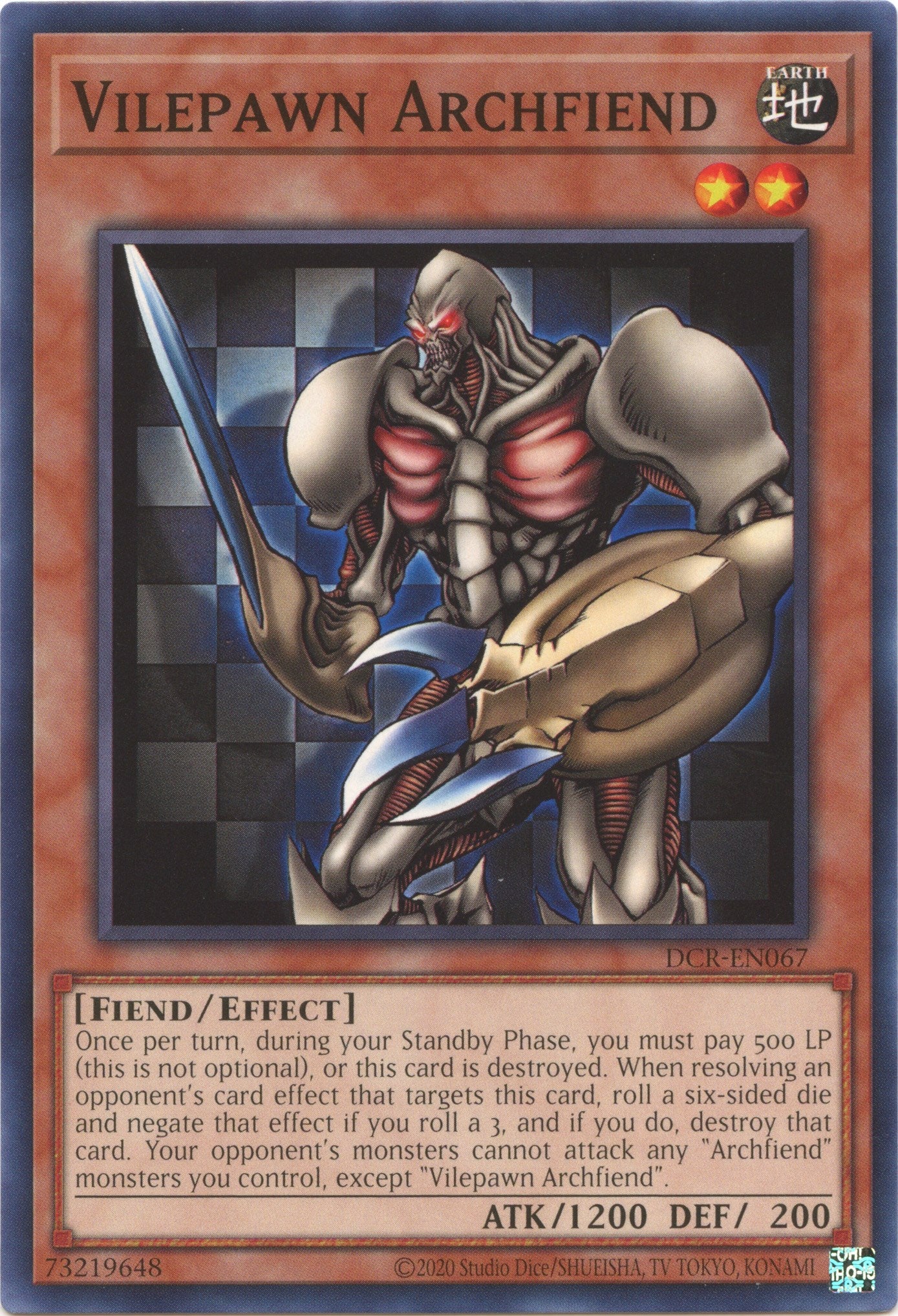 Vilepawn Archfiend (25th Anniversary) [DCR-EN067] Common | Exor Games Truro