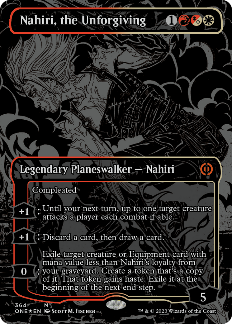 Nahiri, the Unforgiving (Oil Slick Raised Foil) [Phyrexia: All Will Be One] | Exor Games Truro