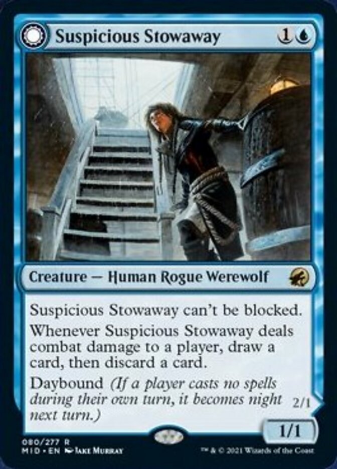 Suspicious Stowaway // Seafaring Werewolf [Innistrad: Midnight Hunt] | Exor Games Truro