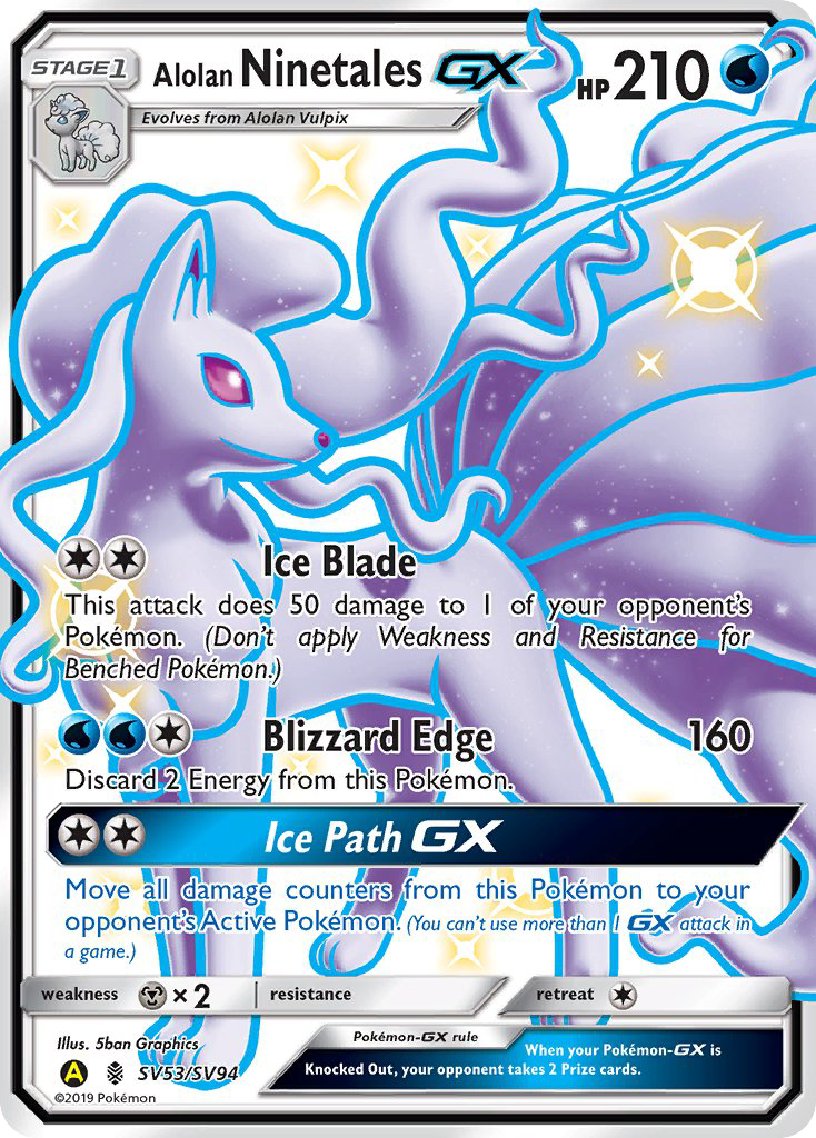 Alolan Ninetales GX (SV53/SV94) [Sun & Moon: Hidden Fates - Shiny Vault] | Exor Games Truro