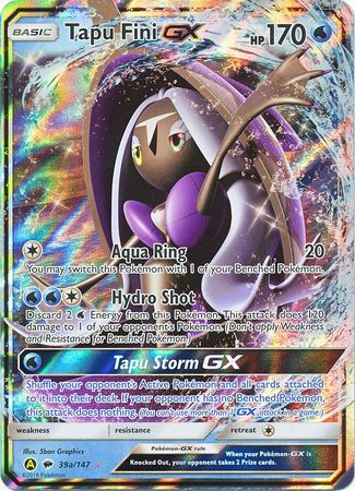 Tapu Fini GX (39/147) (Alternate card) (Jumbo Card) [Sun & Moon: Burning Shadows] | Exor Games Truro