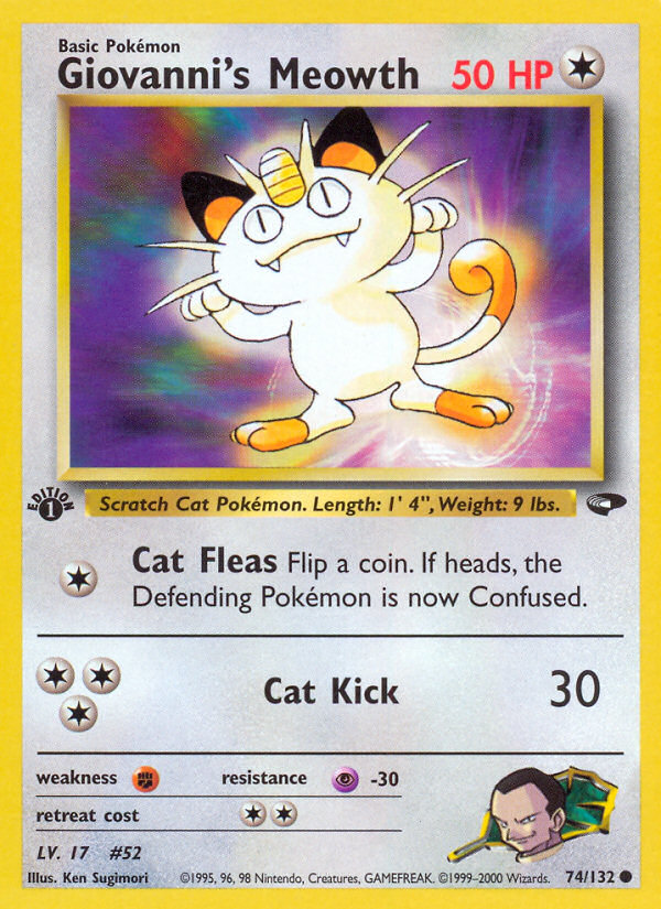 Giovanni's Meowth (74/132) [Gym Challenge 1st Edition] | Exor Games Truro