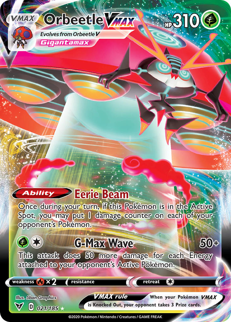 Orbeetle VMAX (021/185) [Sword & Shield: Vivid Voltage] | Exor Games Truro
