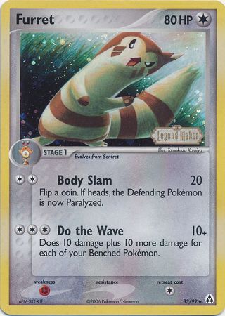 Furret (33/92) (Stamped) [EX: Legend Maker] | Exor Games Truro