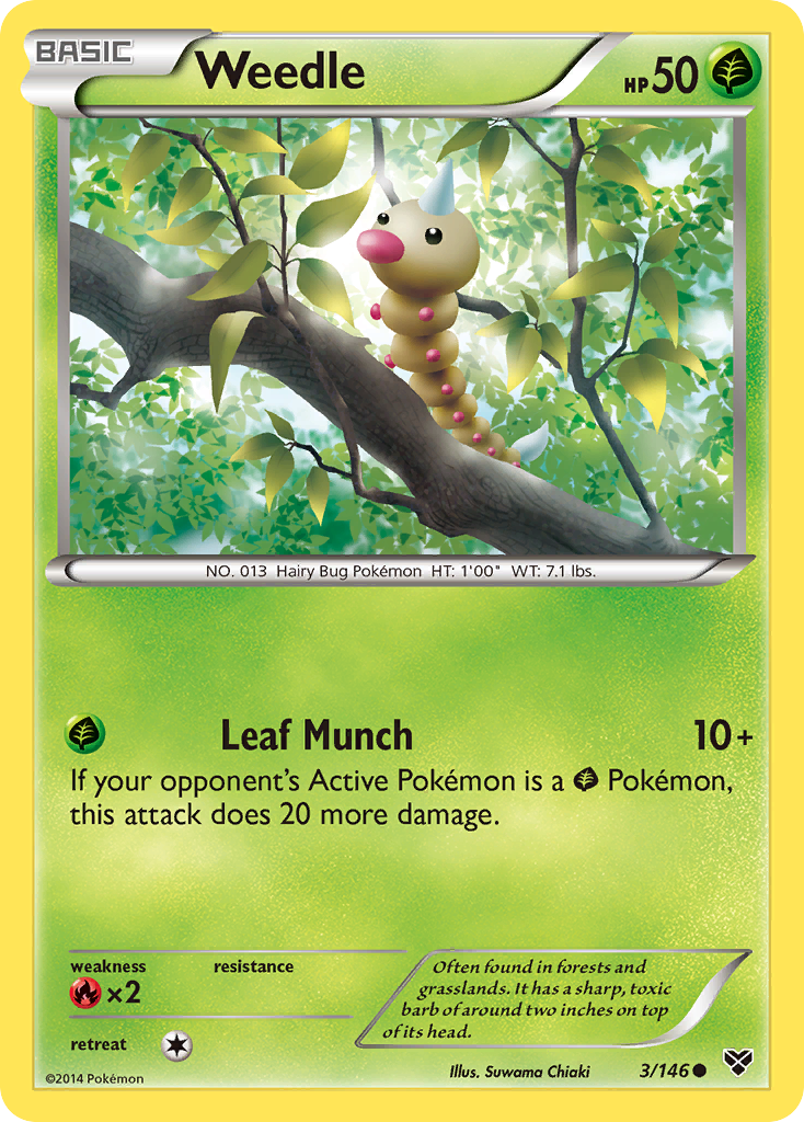 Weedle (3/146) [XY: Base Set] | Exor Games Truro