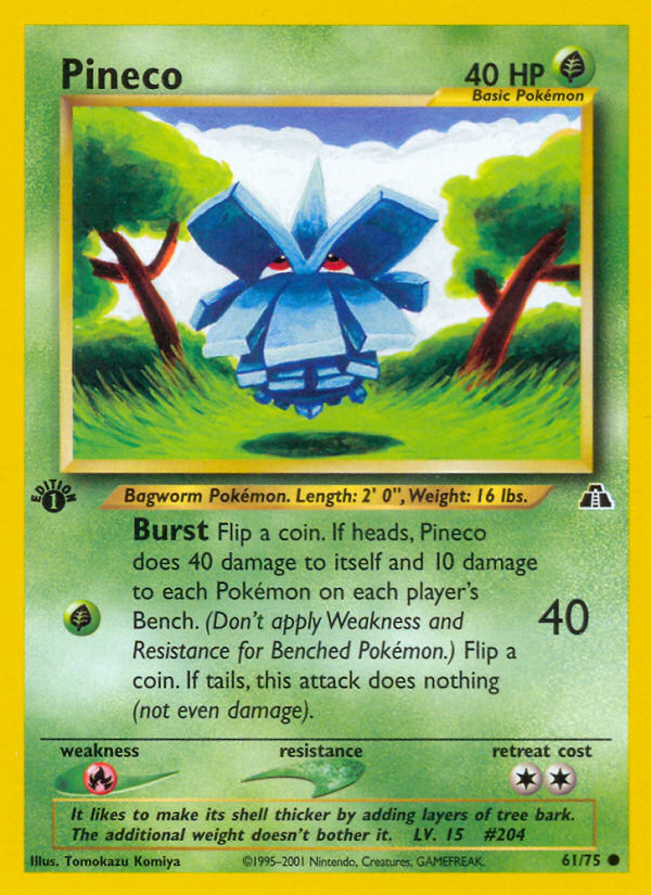 Pineco (61/75) [Neo Discovery 1st Edition] | Exor Games Truro