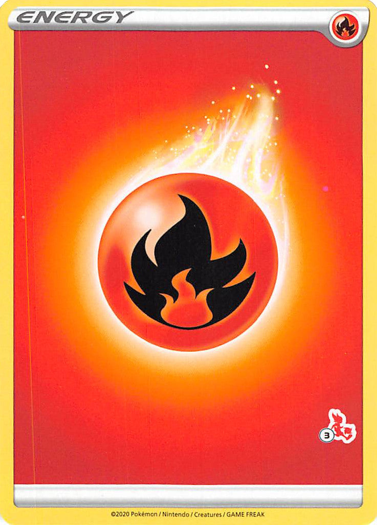 Fire Energy (Cinderace Stamp #3) [Battle Academy 2022] | Exor Games Truro