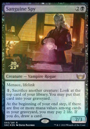 Sanguine Spy [Streets of New Capenna Prerelease Promos] | Exor Games Truro