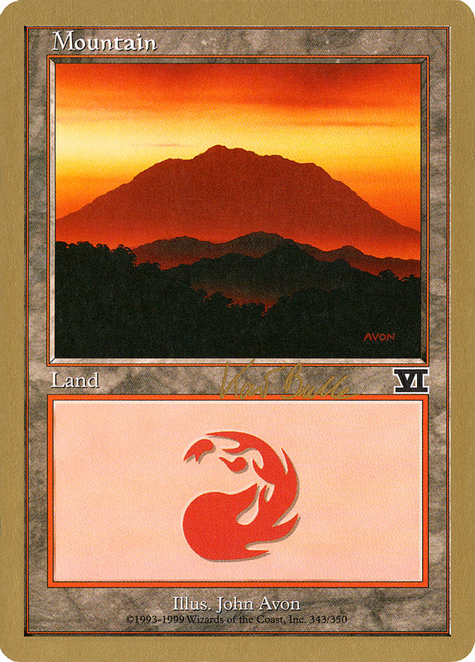 Mountain (kb343) (Kai Budde) [World Championship Decks 1999] | Exor Games Truro