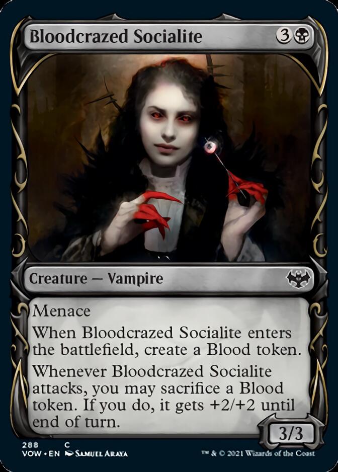 Bloodcrazed Socialite (Showcase Fang Frame) [Innistrad: Crimson Vow] | Exor Games Truro