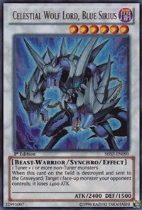 Celestial Wolf Lord, Blue Sirius [SHSP-EN090] Ultra Rare | Exor Games Truro