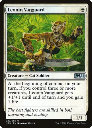 Leonin Vanguard [Core Set 2019] | Exor Games Truro