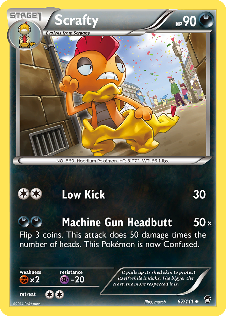 Scrafty (67/111) [XY: Furious Fists] | Exor Games Truro