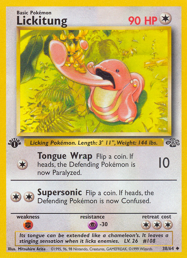 Lickitung (38/64) [Jungle 1st Edition] | Exor Games Truro