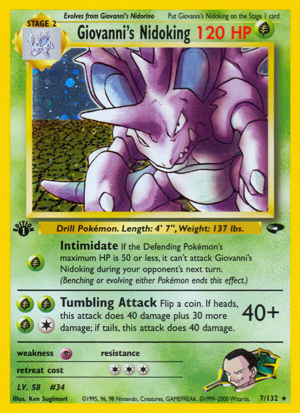 Giovanni's Nidoking (7/132) [Gym Challenge 1st Edition] | Exor Games Truro