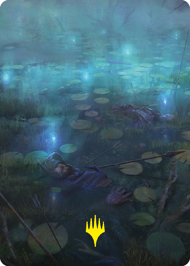 The Dead Marshes Art Card (Gold-Stamped Signature) [The Lord of the Rings: Tales of Middle-earth Art Series] | Exor Games Truro
