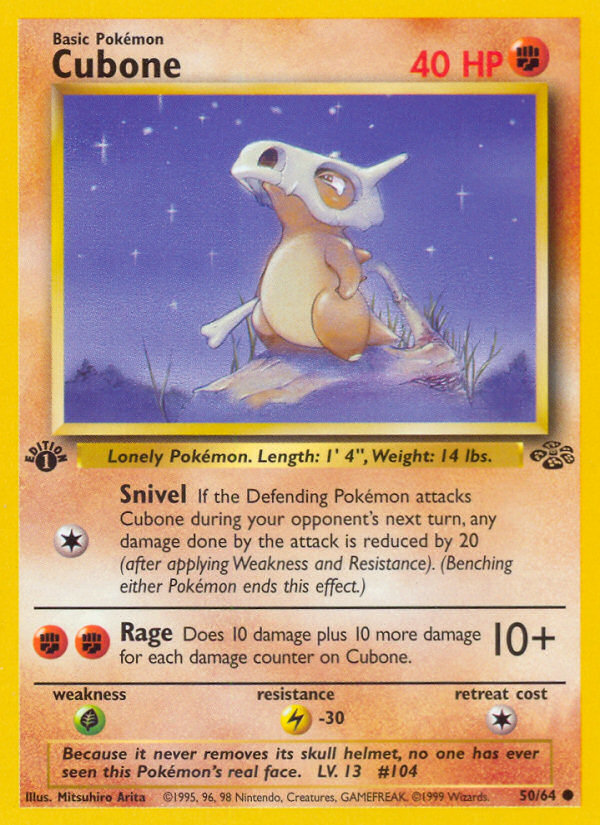 Cubone (50/64) [Jungle 1st Edition] | Exor Games Truro