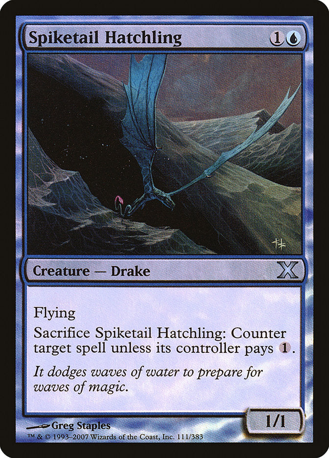 Spiketail Hatchling (Premium Foil) [Tenth Edition] | Exor Games Truro