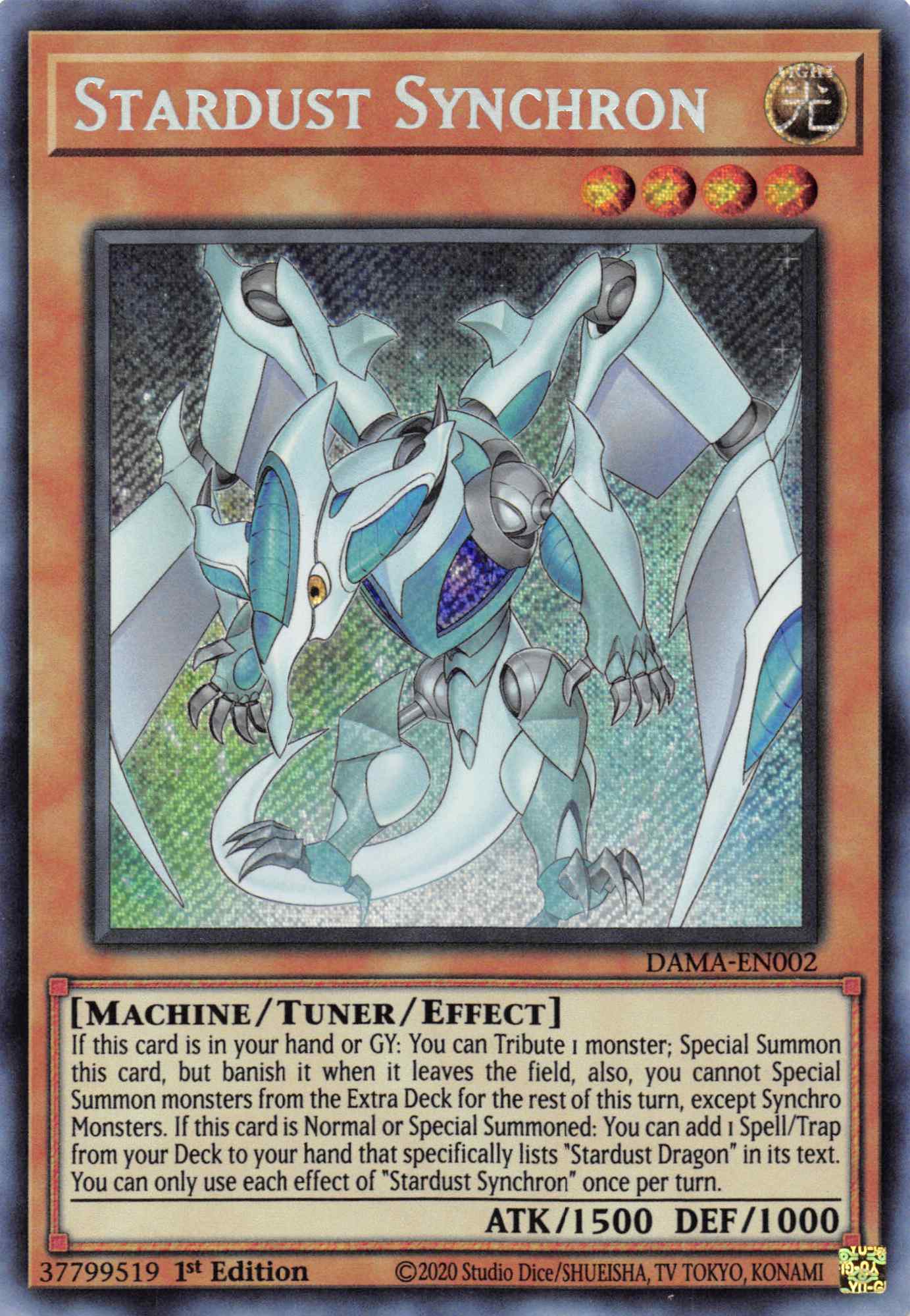 Stardust Synchron [DAMA-EN002] Secret Rare | Exor Games Truro