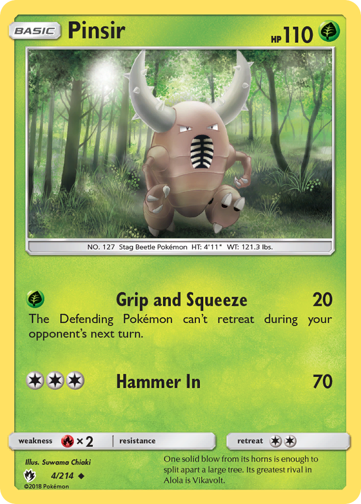 Pinsir (4/214) [Sun & Moon: Lost Thunder] | Exor Games Truro