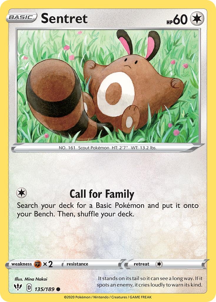 Sentret (135/189) [Sword & Shield: Darkness Ablaze] | Exor Games Truro