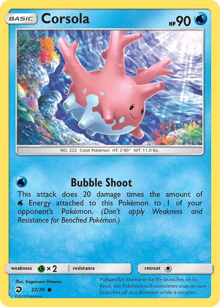 Corsola (27/70) [Sun & Moon: Dragon Majesty] | Exor Games Truro