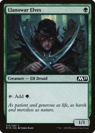 Llanowar Elves [Core Set 2019] | Exor Games Truro