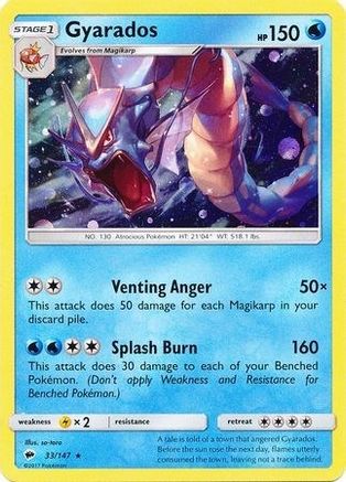 Gyarados (33/147) (Cosmos Holo) [Sun & Moon: Burning Shadows] | Exor Games Truro