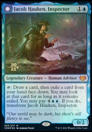 Jacob Hauken, Inspector // Hauken's Insight [Innistrad: Crimson Vow Prerelease Promos] | Exor Games Truro