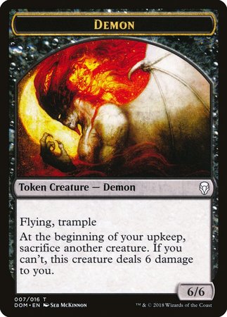 Demon Token [Dominaria Tokens] | Exor Games Truro