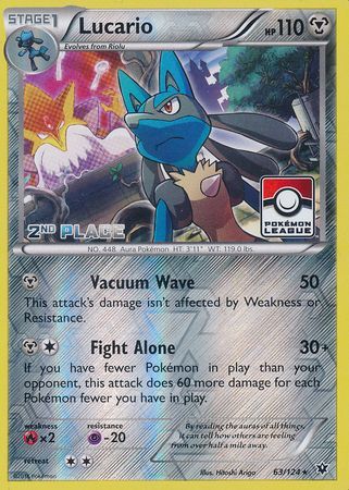 Lucario (63/124) (League Promo 2nd Place) [XY: Fates Collide] | Exor Games Truro